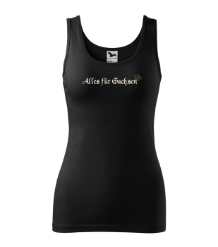 Damen oder Herren Trägerhemd, Motiv "Alles für Sachsen" in schwarz oder weiß